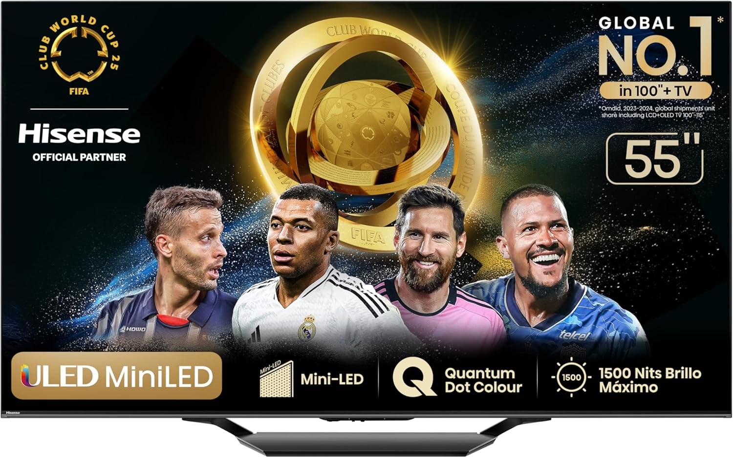 Hisense U7N Mini-LED 55" — foto oficial del producto